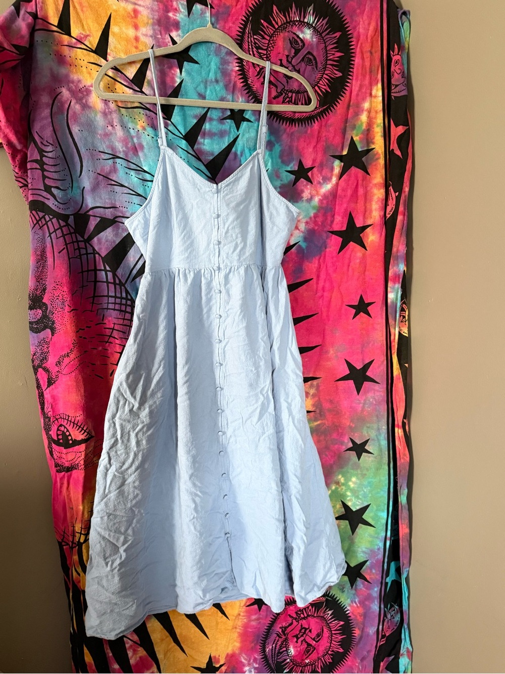 Target Light Blue Spaghetti-Strap Midi Dress